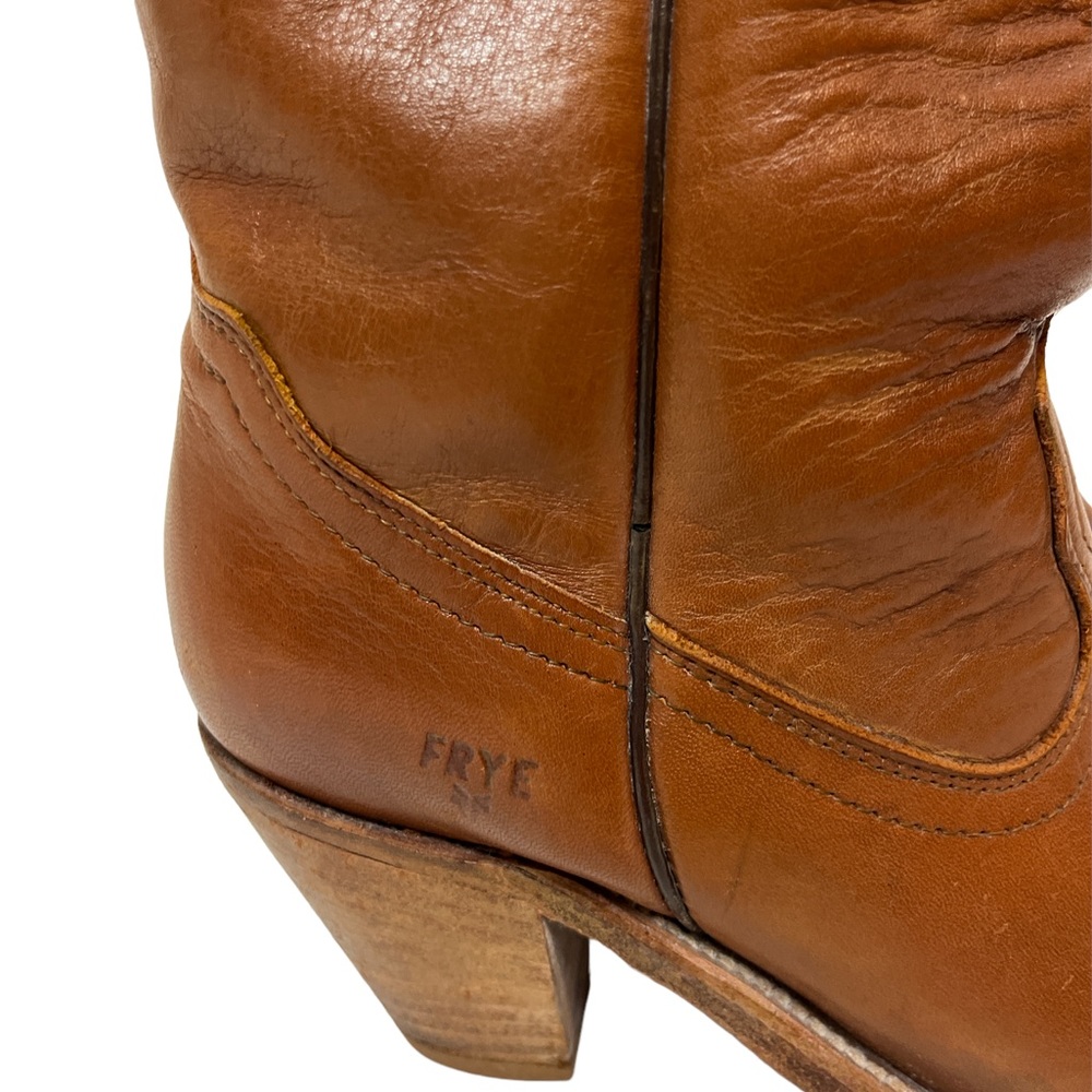 Frye Women's Brown Heeled Boots - Picture 3 of 7
